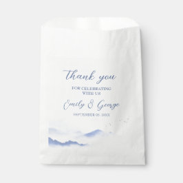 Bolsa De Papel Montañas azules y bodas de aves