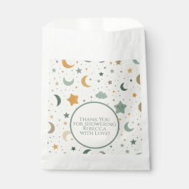 Bolsa De Papel Moon and Stars Boho Baby Adoption Shower