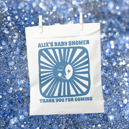 Bolsa De Papel Moon Glow Boho PERSONALIZADO de Baby Shower modern