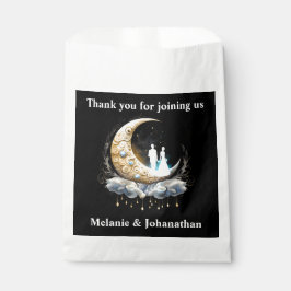 Bolsa De Papel Moon starry night sky celestial crescent pareja