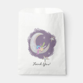 Bolsa De Papel Moon Stars Flowers Lavender Gracias Baby Shower