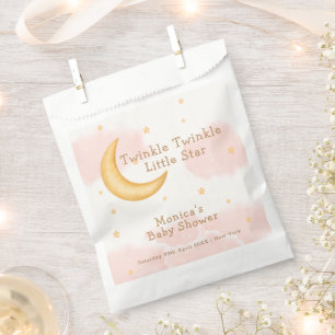 Bolsa De Papel Moon Stars Twinkle Twinkle Girl Baby Shower