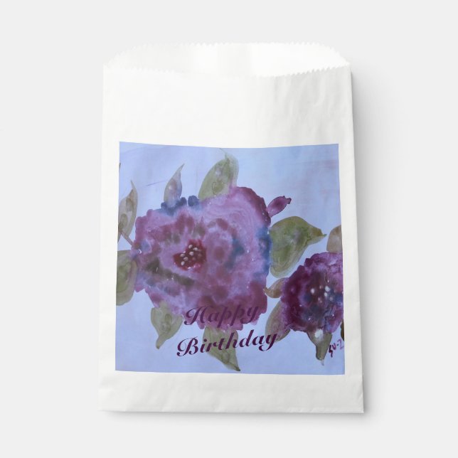 Bolsa De Papel Morado malva y azul (Anverso)