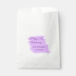 Bolsa De Papel Morado salpicón acuático moderno 10 aniversario