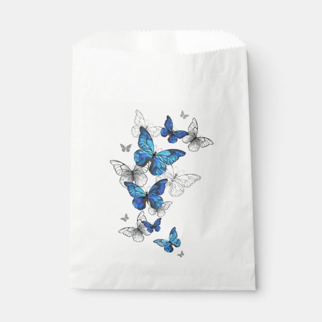 Bolsa De Papel Morfo de las mariposas voladoras azules (Anverso)