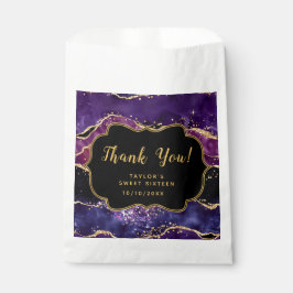 Bolsa De Papel Morple Gold Sequins Agate Sweet Dieciséis Gracias