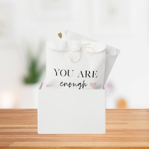 Bolsa De Papel Motivación positiva que eres suficiente cita