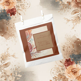 Bolsa De Papel motivo de boda tribal beige