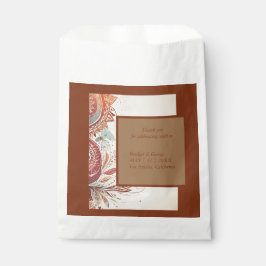 Bolsa De Papel motivo de boda tribal beige