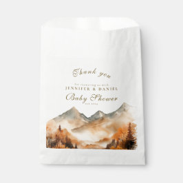 Bolsa De Papel Mountain Fall Adventure con Bear Baby Shower