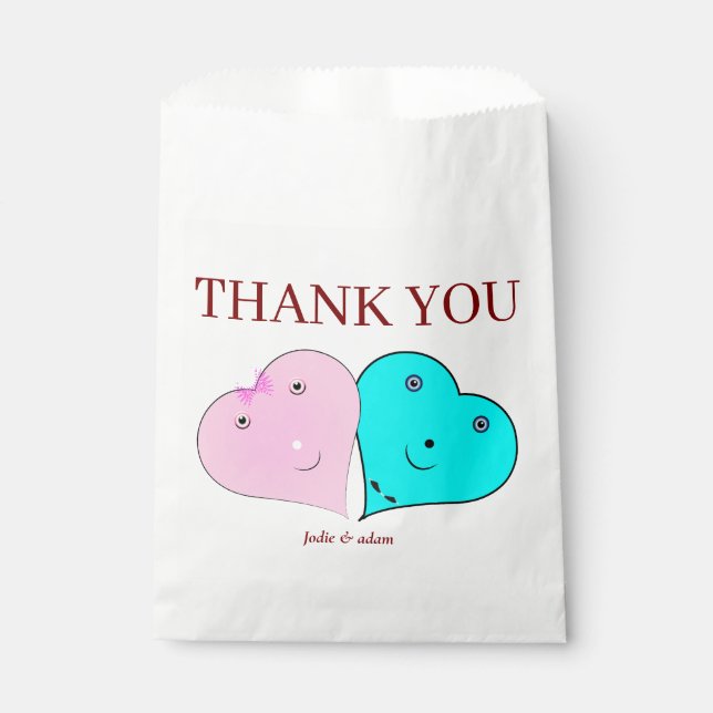 Bolsa De Papel  mr & mrs hearts (Anverso)