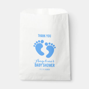 Bolsa De Papel MUCHACHO de PIES personalizado lindo del BEBÉ azu