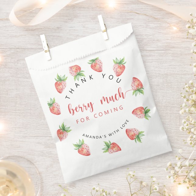 Bolsa De Papel Muchas gracias berry (Cortado)