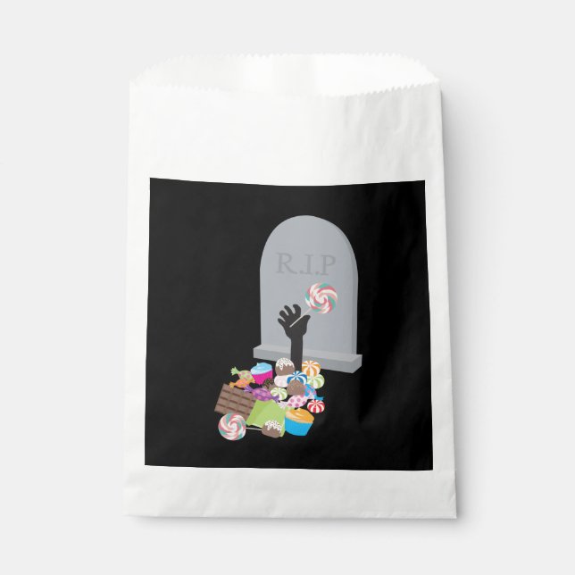 Bolsa De Papel Muerte por diseño de Candy Halloween (Anverso)
