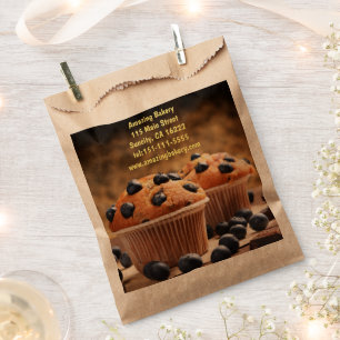 Bolsa De Papel Muffin de arándanos con logotipo comercial persona