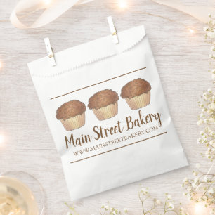Bolsa De Papel Muffin De Migas Streusel Horneado Por Panadería Pa