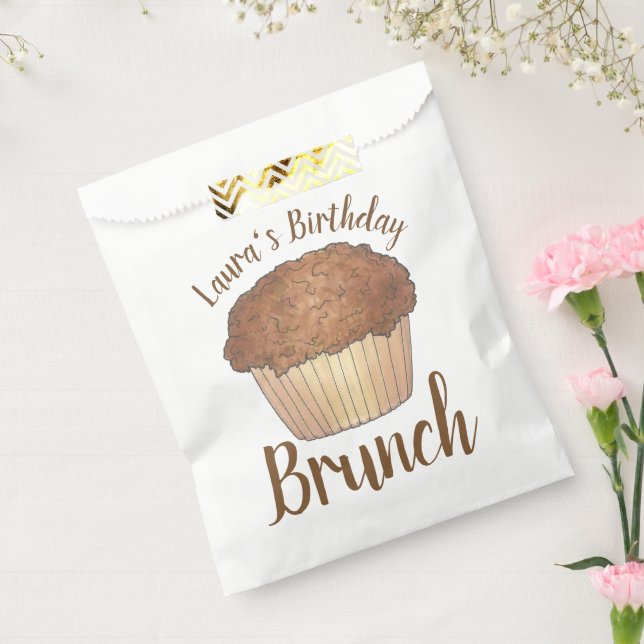 Bolsa De Papel Muffin de migas Streusel para desayuno o brunch de (Sellado)