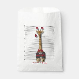 Bolsa De Papel Mugshot Guilty Giraffe Feliz Día de San Valentín g