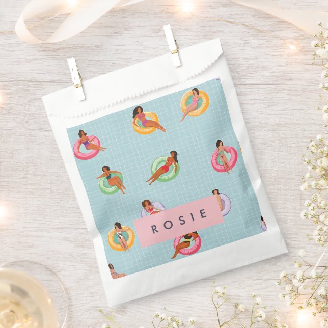 Bolsa De Papel Mujeres de verano personalizadas relajándose en lo (Cortado)