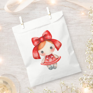 Bolsa De Papel Muñeca Roja Pequeña