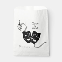 Bolsa De Papel Música y teatro caligrafía de máscaras griegas