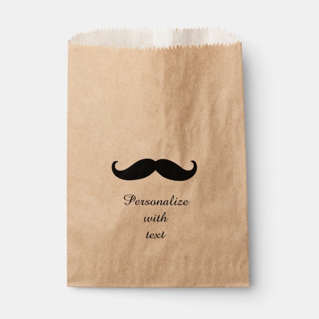 Bolsa De Papel Mustache Personalizado (Anverso)
