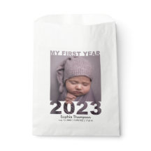 My First Year 2023 Modern Cutout Baby Photo White