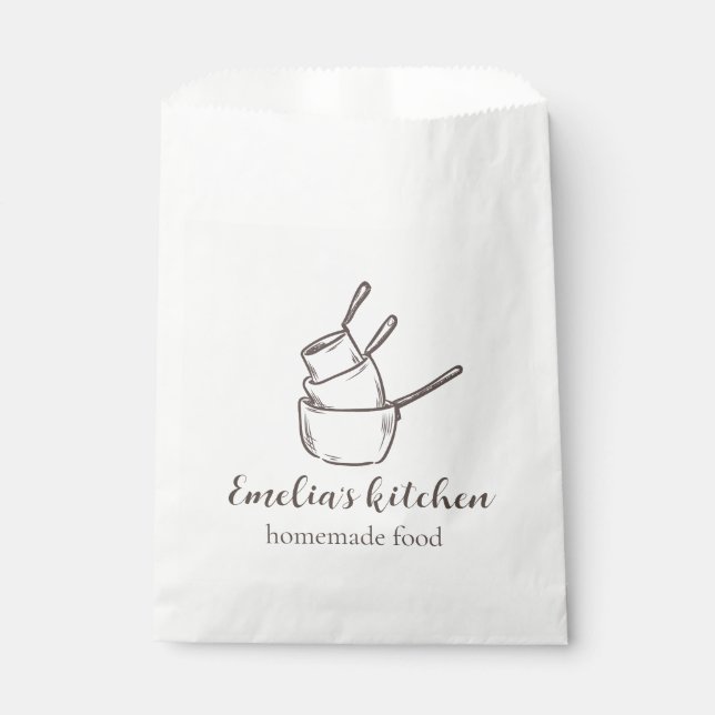 Bolsa De Papel My tiny kitchen logo Sticker (Anverso)
