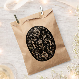 Bolsa De Papel Mystical Boho Mushroom Design – Botanical Folk Art
