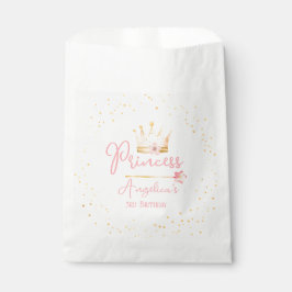 Bolsa De Papel Nacimiento de la Niña Rosa de la Corona de la Prin