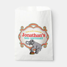 Bolsa De Papel Nacimiento del circo azul Verde azulado rojo