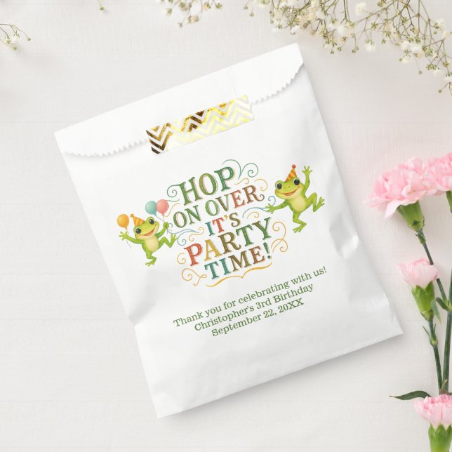 Bolsa De Papel Nacimiento del niño pequeño Chica de rana personal (Sellado)