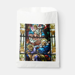 Bolsa De Papel Nacimiento del vitral de Jesús