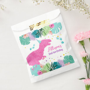Bolsa De Papel Nacimiento prehistórico del Chica de dinosaurios r