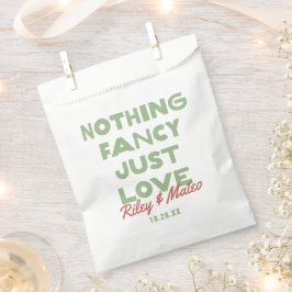 Bolsa De Papel Nada Elegante Solo Amor Boda Tipo Moderno Retro