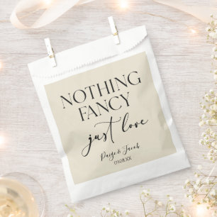 Bolsa De Papel Nada Elegante Solo Amor Minimalista Casual Boda