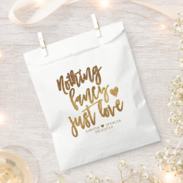 Bolsa De Papel Nada Fancy Just Love | MicroBoda Gold Heart