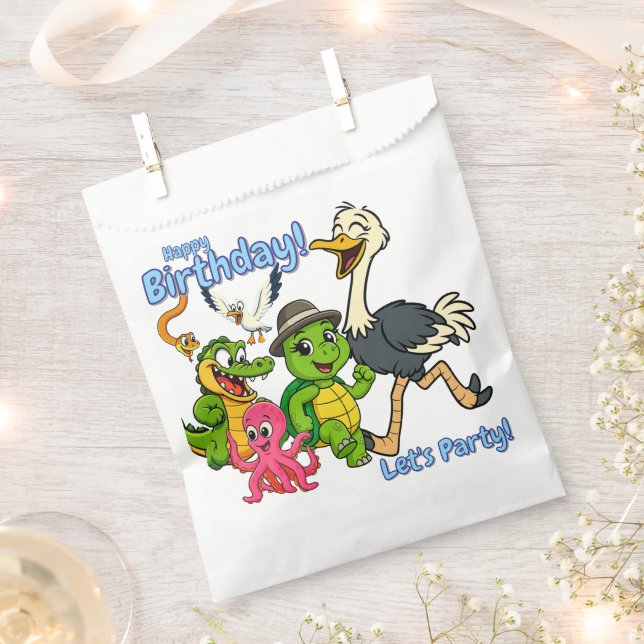 Bolsa De Papel Nae Nae and Lulu Birthday Favor Bags (Cortado)