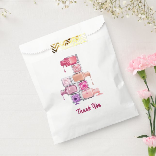Bolsa De Papel Nail Polish Stack Custom Favor Bag (Sellado)