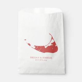 Bolsa De Papel Nantucket Island Boda Nantucket Red Napkins