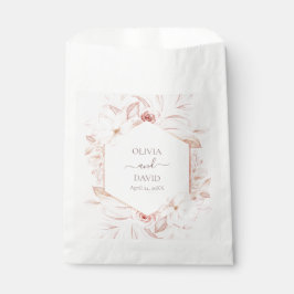 Bolsa De Papel Napkins Boda Boho Beige y Roses Rosa
