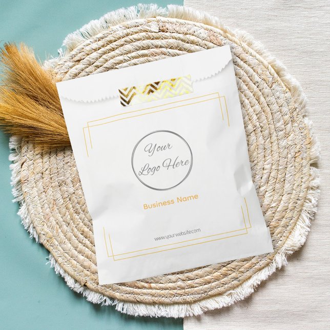 Bolsa De Papel Naranja básico con logotipo en papel promocional (Subido por el creador)