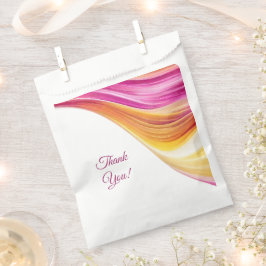 Bolsa De Papel Naranja Boda-rosa moderno Amarillo-