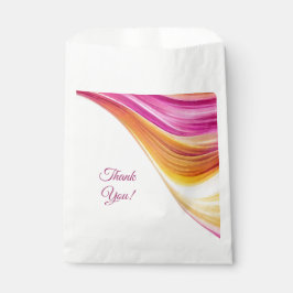 Bolsa De Papel Naranja Boda-rosa moderno Amarillo-