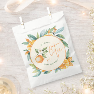 Bolsa De Papel Naranja Citrus Little Cutie Baby Shower
