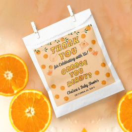 Bolsa De Papel Naranja de Citrus Moderno Cutie Fruity Zest Gracia
