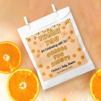 Bolsa De Papel Naranja de Citrus Moderno Cutie Fruity Zest Gracia