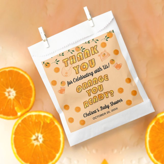 Bolsa De Papel Naranja de Citrus Moderno Cutie Fruity Zest Gracia (Subido por el creador)