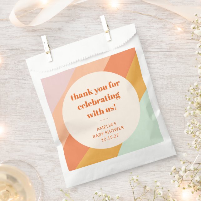 Bolsa De Papel Naranja de la Casa de la Moneda Retro Bandas Perso (Cortado)