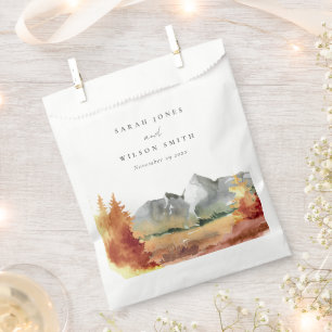 Bolsa De Papel Naranja de óxido de otoño Boda de follaje de árbol